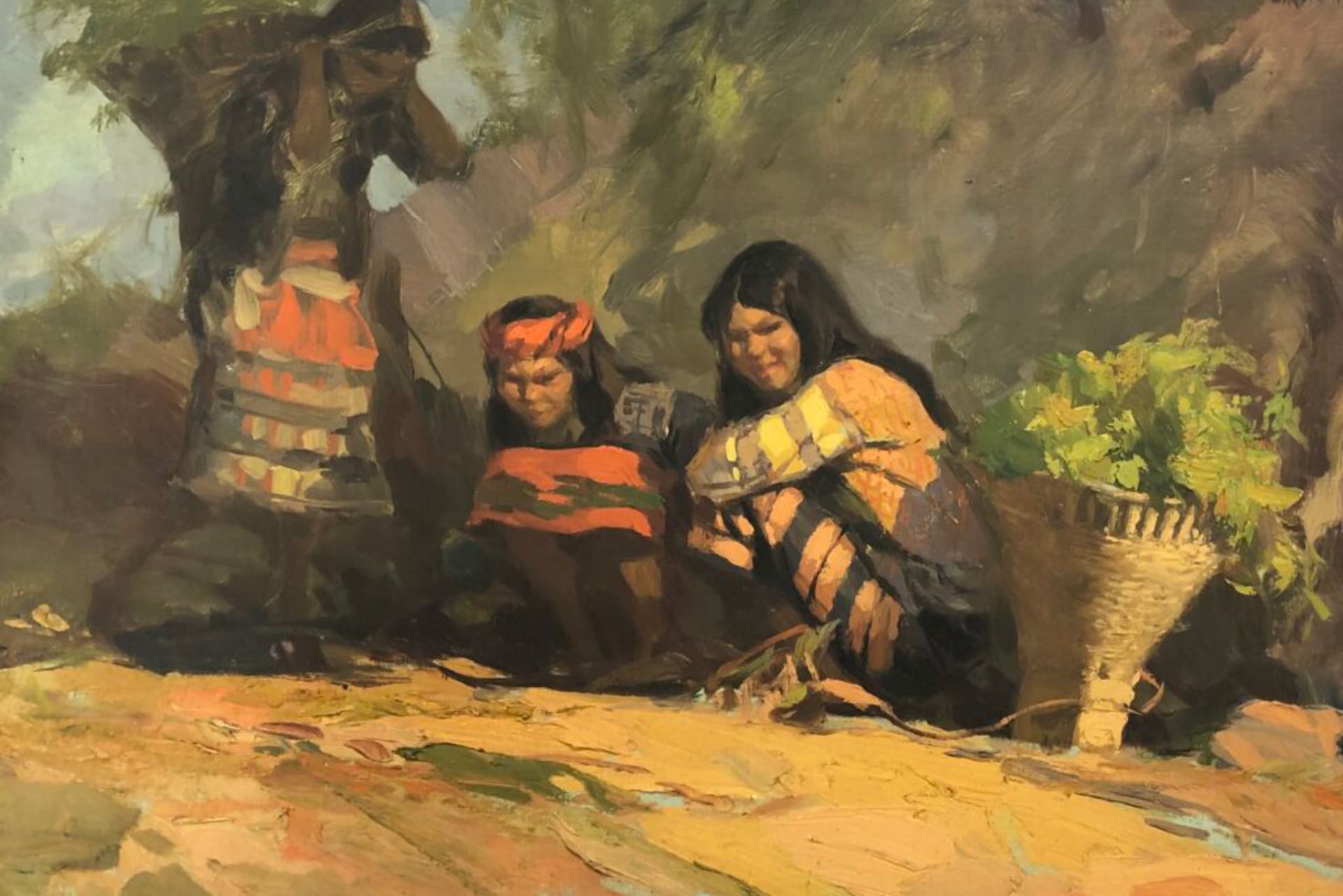 A painting by the Filipino artist Fernando Amorsolo.