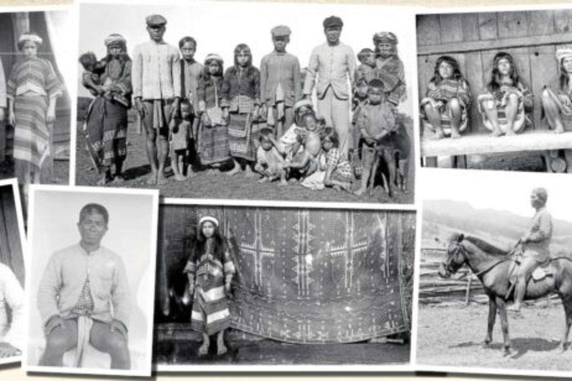 A collage of old photographs from the Philippines.