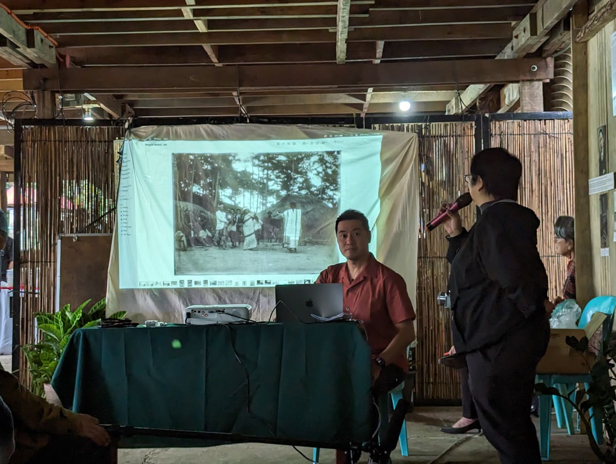 Two people giving a presentation